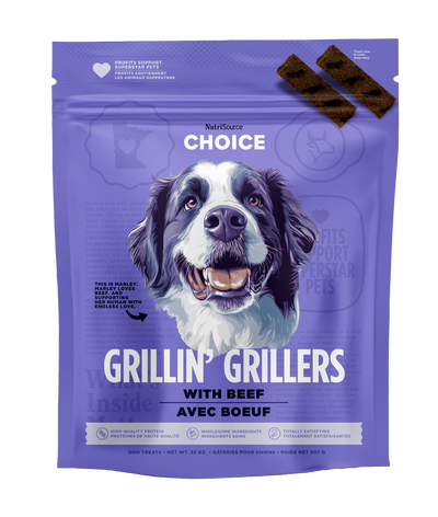 NutriSource Choice Grillin' Grillers Dog Treats Beef 32 oz 073893801030
