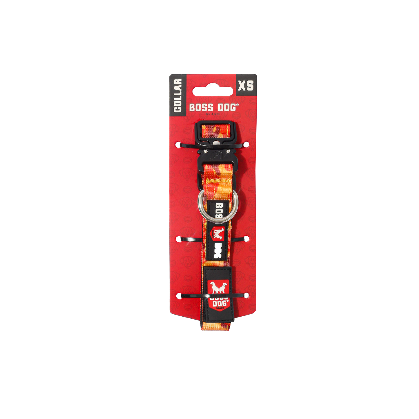 Boss Dog Tactical Adjustable Dog Collar Orange Camo X-Small, 11-14 in 850065051673