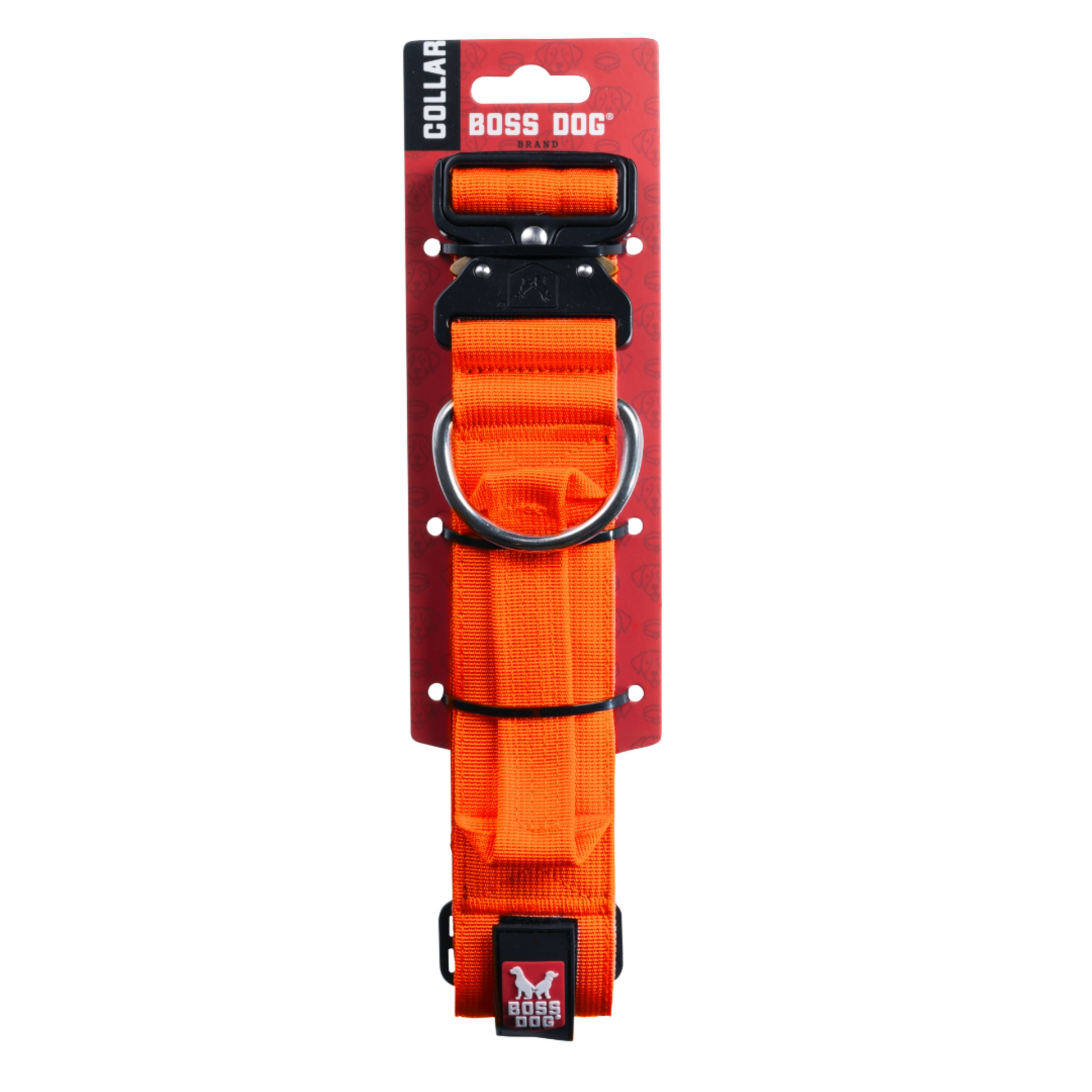 Boss Dog Tactical Adjustable Dog Collar Hunter Orange Medium, 15-18 in 850030579102