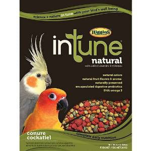 Higgins InTune Natural Food Mix for Conures and Cockatiels 18lb {L - 1}466251 - Bird