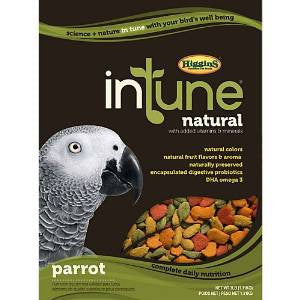 Higgins InTune Natural Food Mix for Parrots 18lb {L-1}466254 046706302543