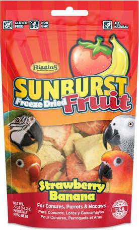 Higgins Sunburst Freeze Dried Strawberry Banana Conure/Parrot/Macaw .5z C=8 {L+1} 466192 046706323319