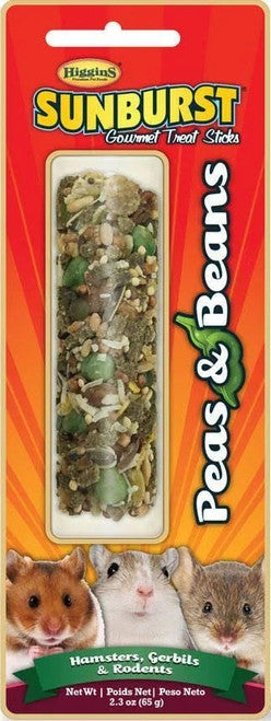 Higgins Sunburst Treat Sticks Peas & Beans Hamster Gerbil Rodent 2.3 oz - Small - Pet