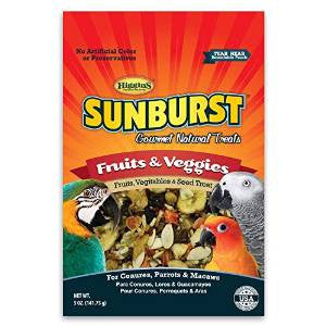 Higgins Sunburst Treats Fruits & Veggies Large 6/5oz {L + 1} 466012 - Bird