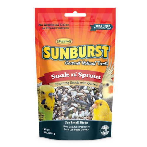 Higgins Sunburst Treats Soak n’ Sprout 3 oz (D) - Bird
