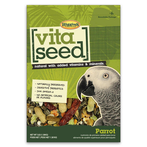 Higgins Vita Seed Parrot 25lb {L - 1}466145 - Bird