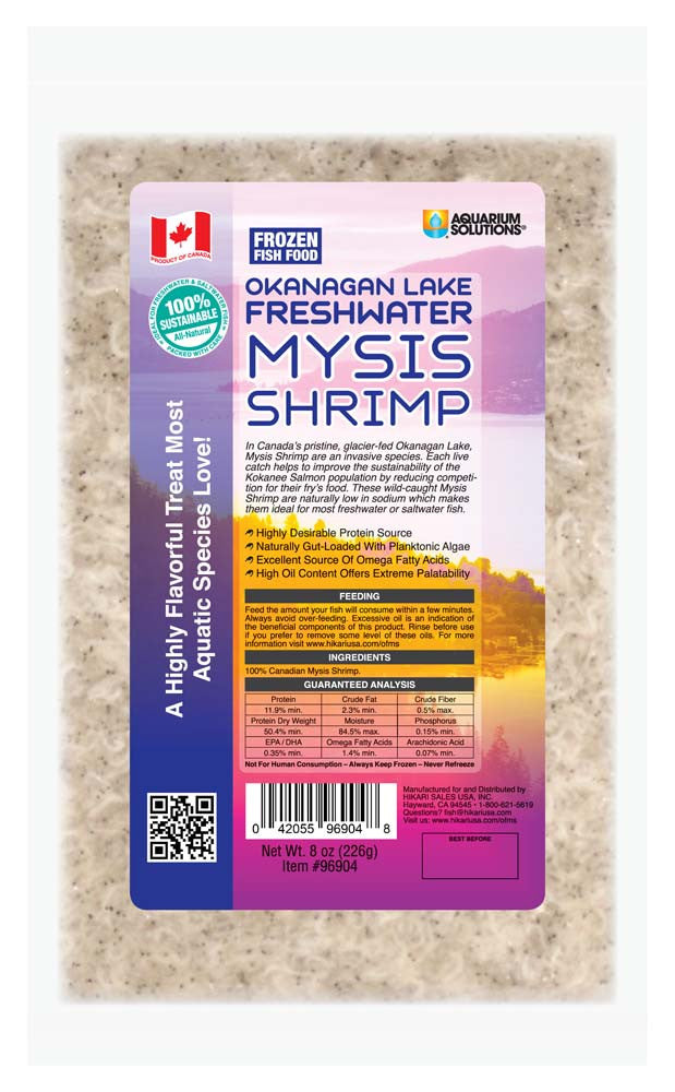 Hikari Bio-Pure Frozen Okanagan Lake Freshwater Mysis Shrimp Fish Food 8 oz SD-5