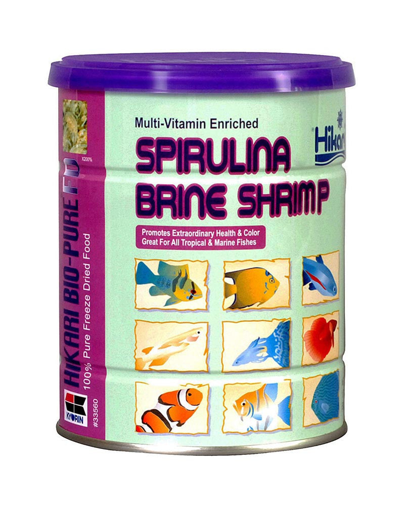 Hikari Bio-Pure Spirulina Brine Shrimp Freeze Dried Fish Food 1.76 oz
