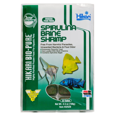 Hikari Bio-Pure Spirulina Brine Shrimp Frozen Fish Food 3.5 oz SD-5