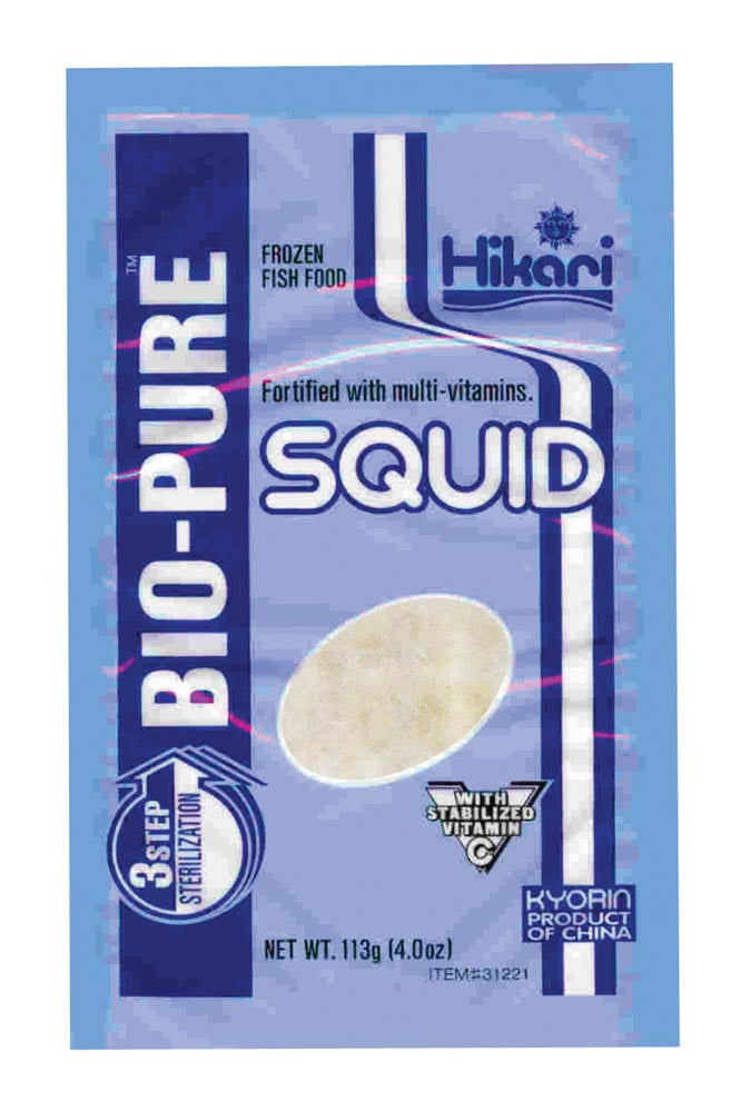 Hikari Bio-Pure Squid Frozen Fish Food 4 oz SD-5