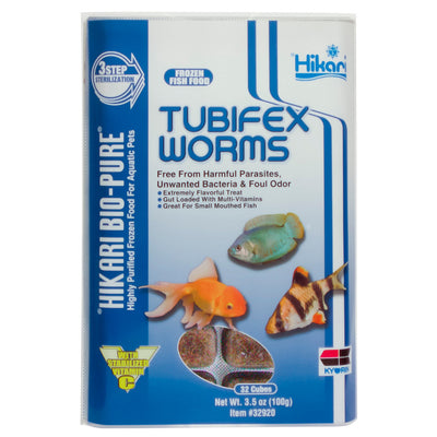 Hikari Bio-Pure Tubifex Worms Frozen Fish Food 3.5 oz SD-5