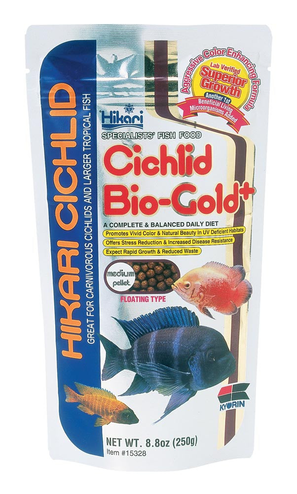 Hikari Cichlid BioGold+ Pellet Fish Food 8.8oz MD