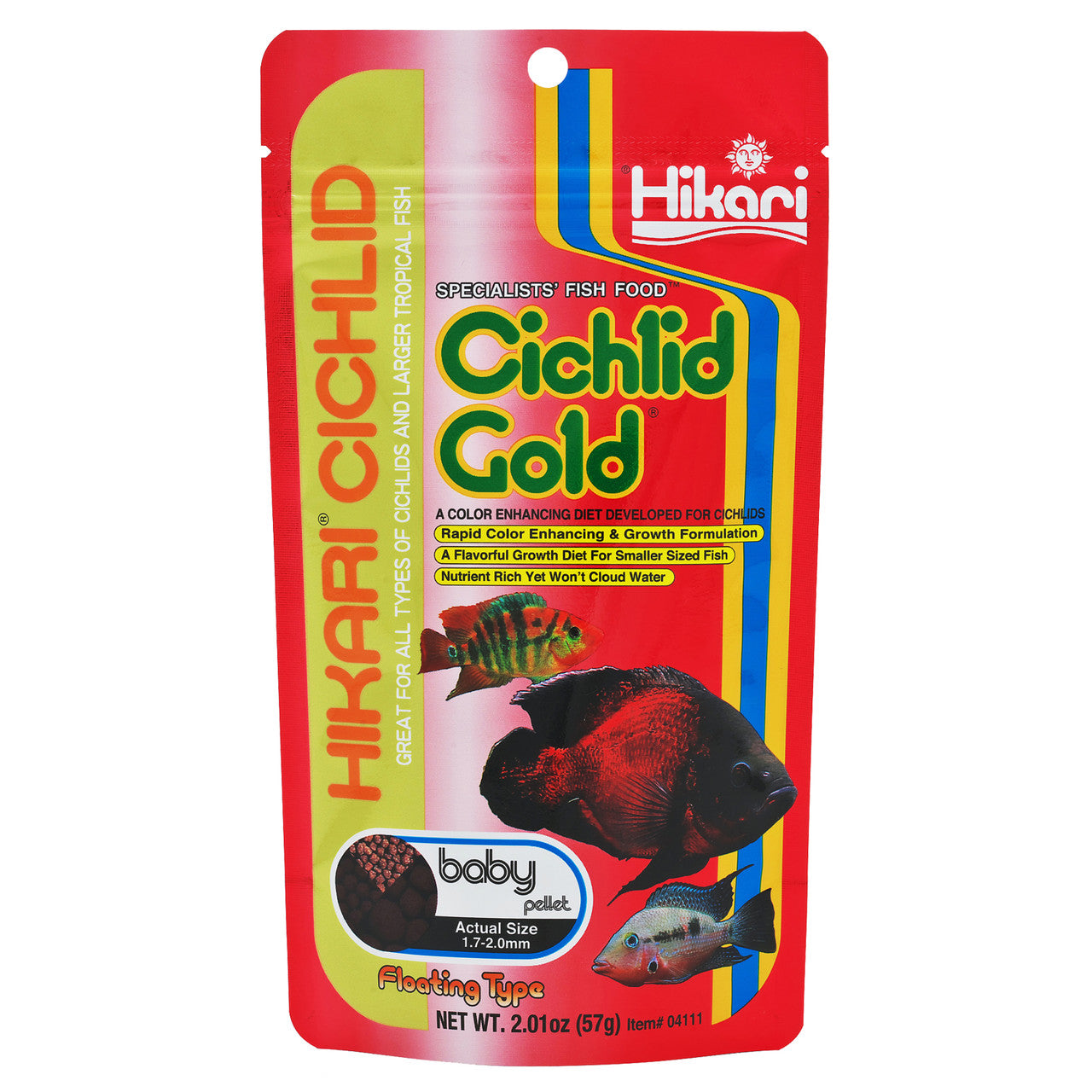 Hikari Cichlid Gold Baby Pellets Fish Food 2 oz Baby