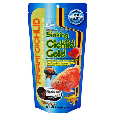 Hikari Cichlid Gold Sinking Pellets Fish Food 12oz MD