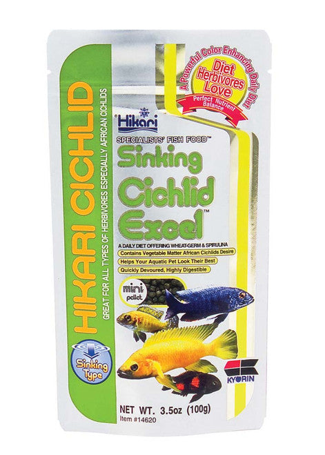 Hikari Cichlid Gold Sinking Pellets Fish Food 2.2lb Mini - Aquarium