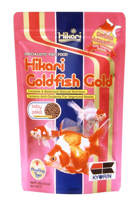Hikari Goldfish Gold Pellets Fish Food 10.5 oz Baby - Aquarium