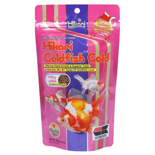 Hikari Goldfish Gold Pellets Fish Food 3.5 oz Baby - Aquarium