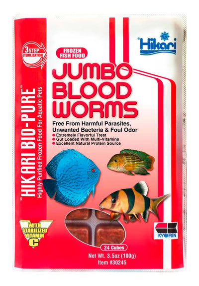 Hikari Jumbo Bloodworm Frozen Fish Food 3.5 oz SD-5