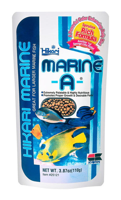 Hikari Marine A Pellets Slow Sinking Fish Food 3.87 oz - Aquarium