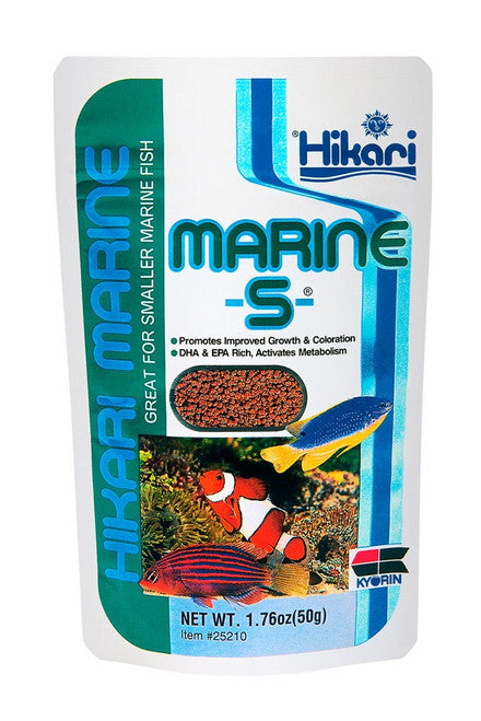 Hikari Marine S Pellets Slow Sinking Fish Food 1.76 oz - Aquarium