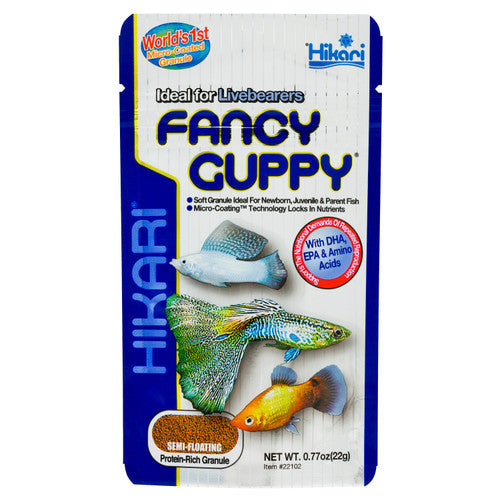 Hikari Tropical Fancy Guppy Granules Fish Food 0.77 oz - Aquarium