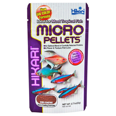 Hikari Tropical Pellets Fish Food 0.77 oz - Aquarium