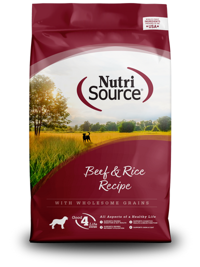 NutriSource Dry Dog Food Beef & Rice 26 lb 073893268062