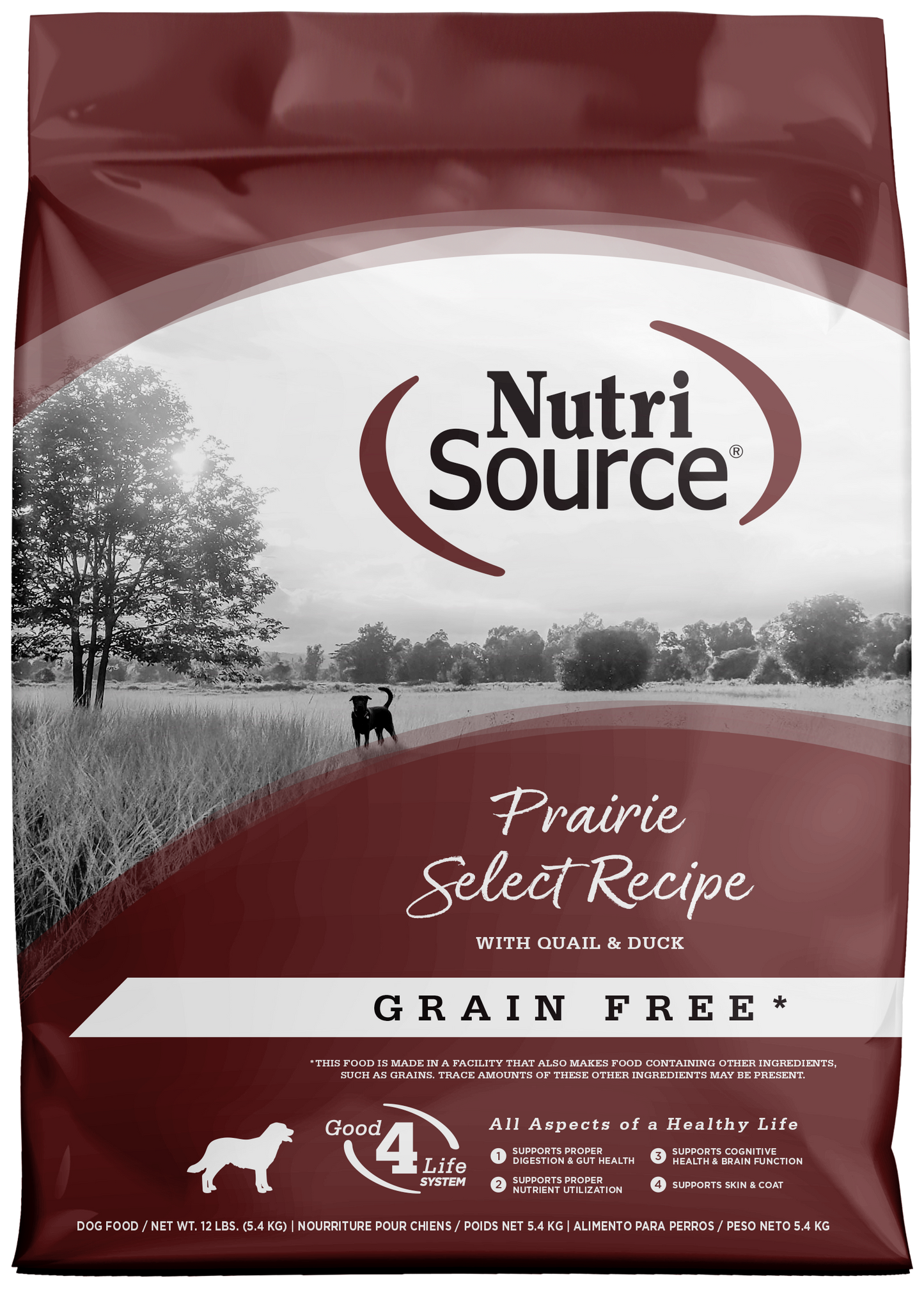 NutriSource Select Recipe Grain Free Dry Dog Food Prarie Select 12 lb 073893296072