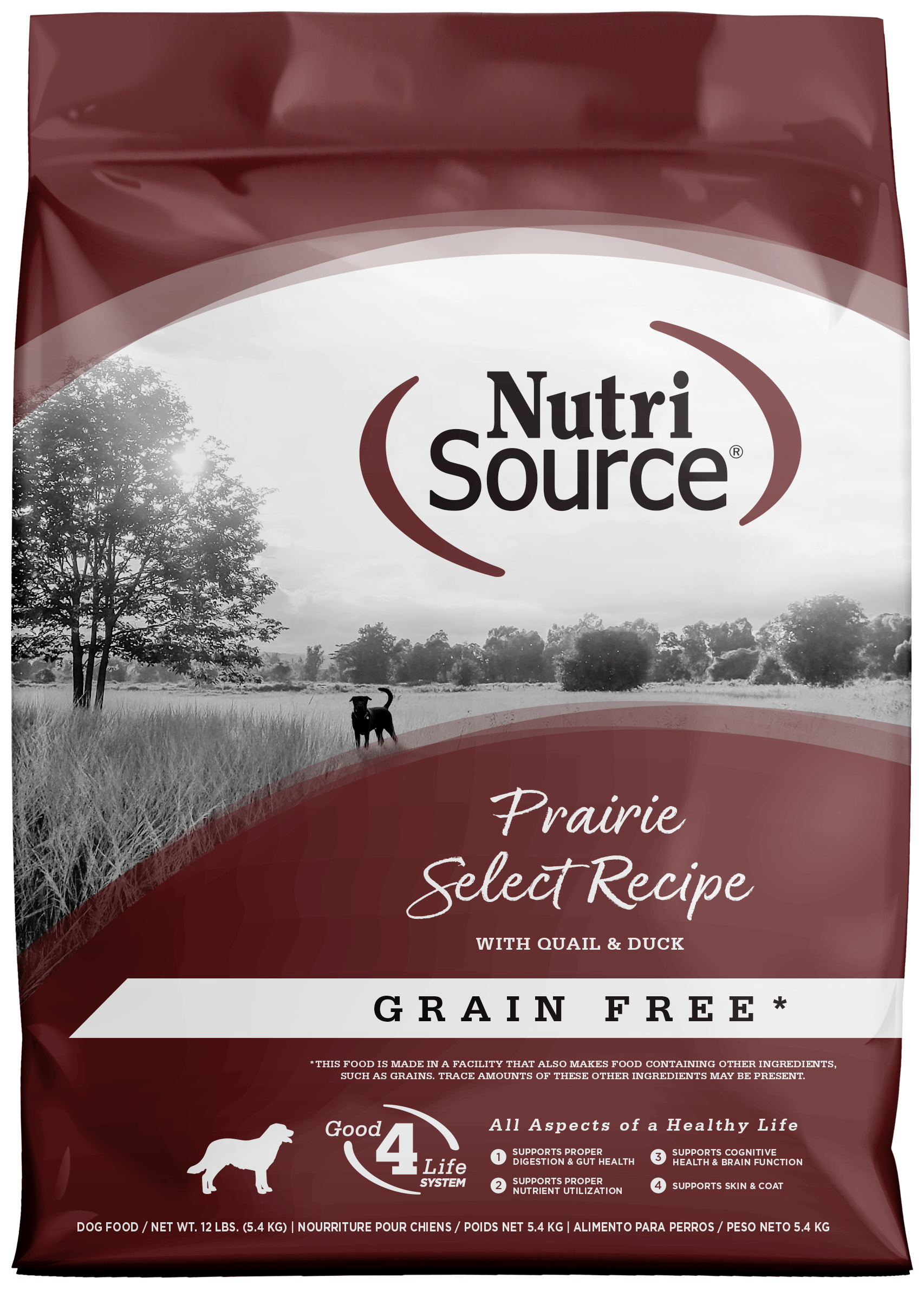 NutriSource Select Recipe Grain Free Dry Dog Food Prarie Select 12 lb 073893296072