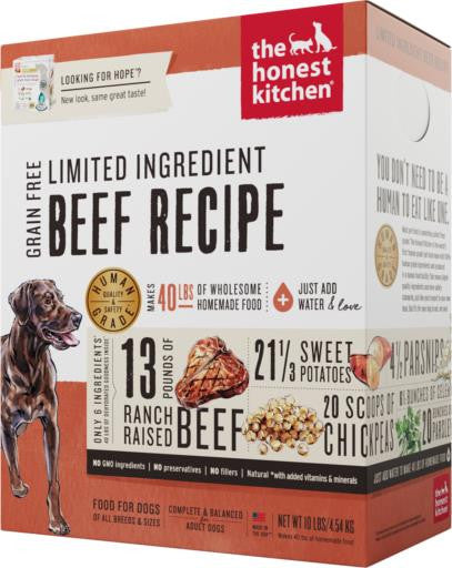 Honest Kitchen Hope Grain Free LID Beef/Chickpea 10lb {L - 1}834121 (DD) - Dog