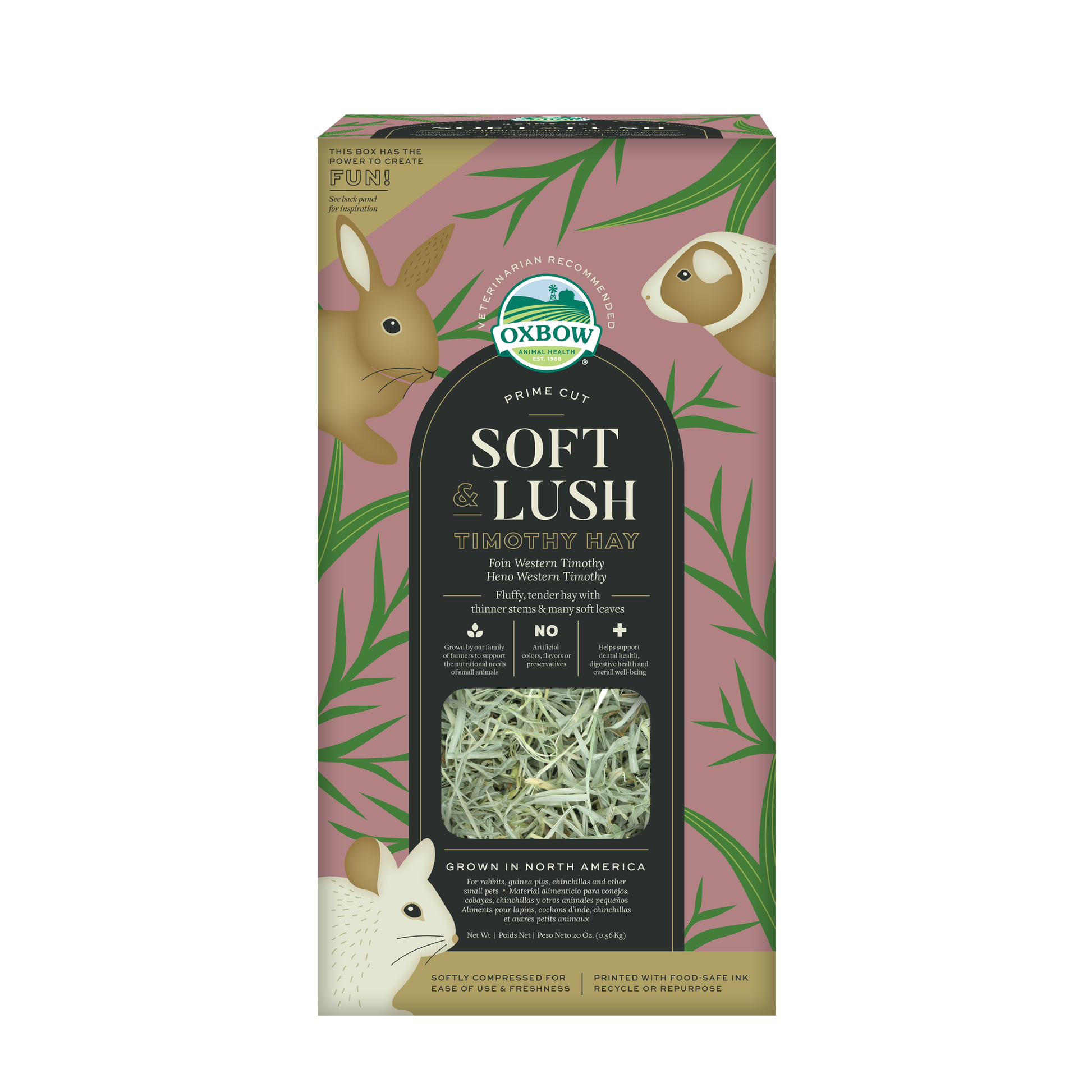 Oxbow Animal Health Prime Cut Soft & Lush Timothy Hay Small Animal Treat 20 oz 744845969176