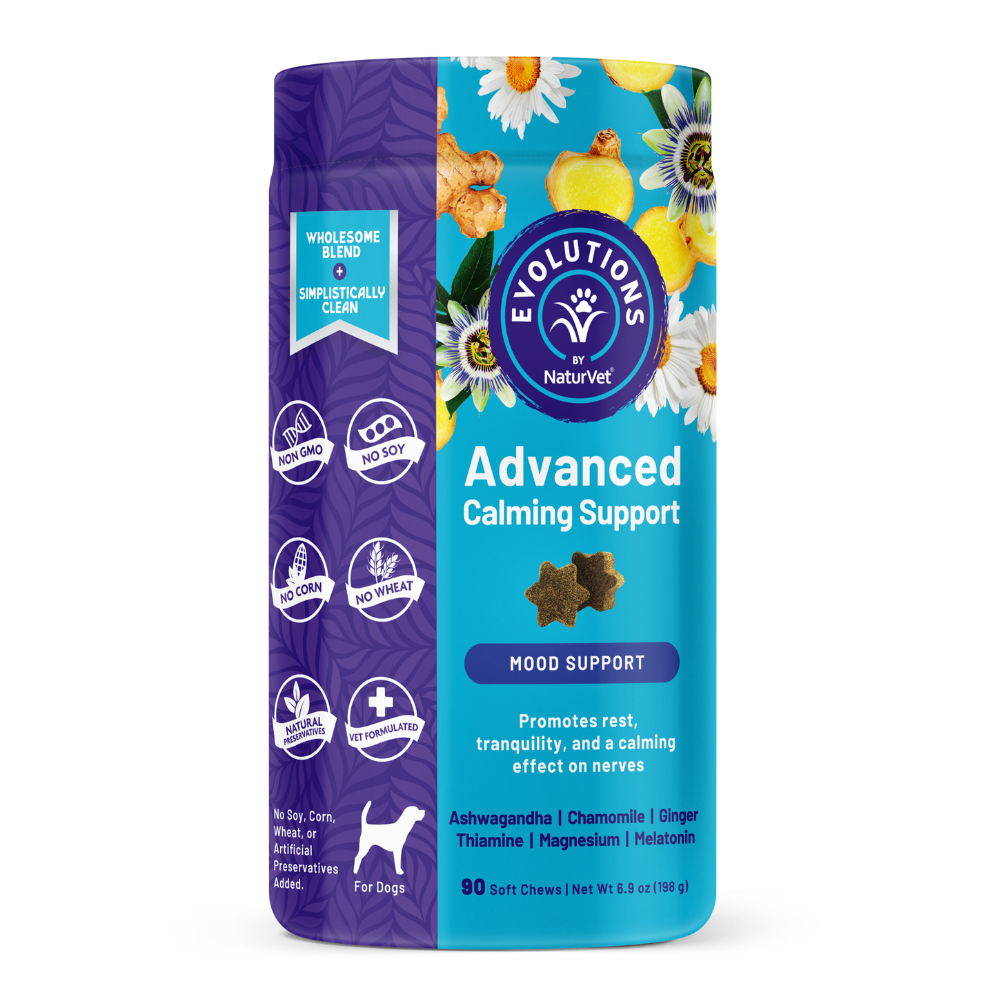 Evolutions by NaturVet Advanced Calming Mood Support Soft Chews 90 ct 797801603423