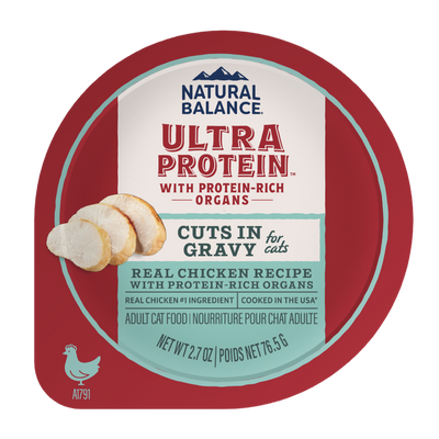 Natural Balance Pet Foods Ultra Protein Cuts in Gravy Wet Cat Food Chicken 10ea/2.7 oz 723633007023