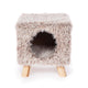 Prevue Pet Products Cozy Cube Plush Cat Furniture Frost Tan 12 in 048081073803