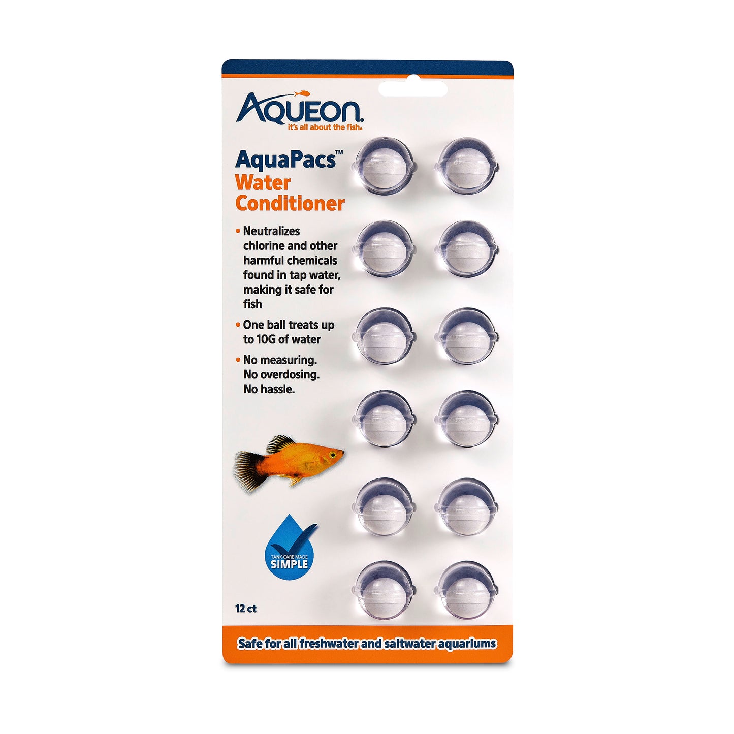 Aqueon AquaPacs Water Conditioner 6ea/12-pk 015905002653