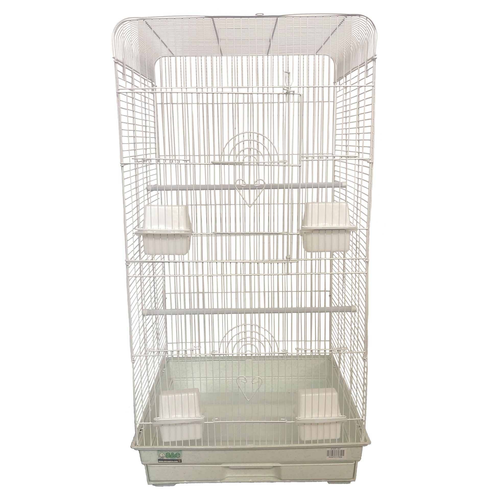 A & E Cages Light Wire Flat Top Cage Black/White 2ea/18In X 18 in, 2 pk 644472013511