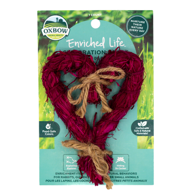 Oxbow Animal Health Enriched Life Celebration Heart Small Animal Chew Toy 744845968810
