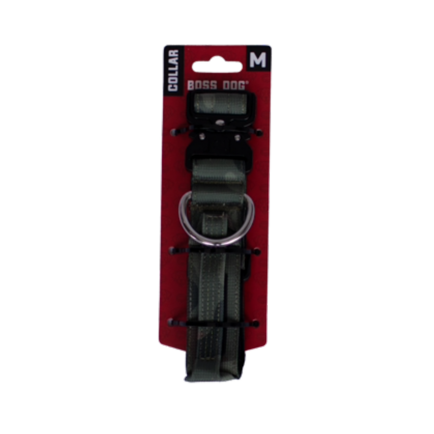 Boss Dog Tactical Adjustable Dog Collar Green Camo Medium, 15-18 in 850010391373