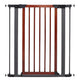 MidWest Homes for Pets Steel Pet Gate w/ Graphite & Decorative Wood Graphite 39 in 027773022848