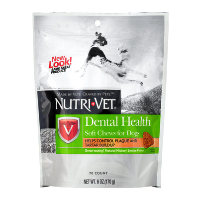 Nutri-Vet Dental Health Soft Chews for Dogs Hickory Smoke 70ct Hickory Smoke 70 ct 669125998311