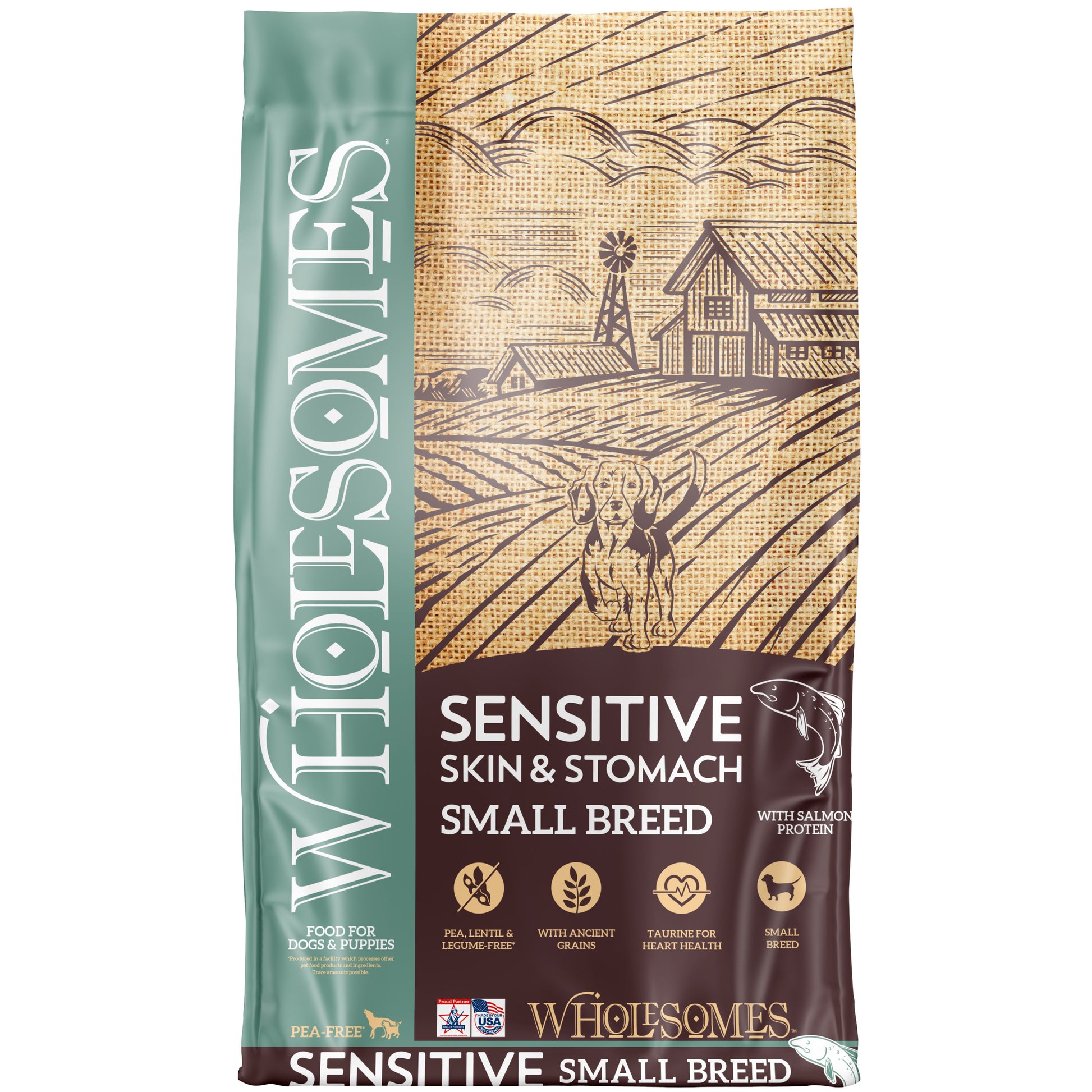 Wholesomes Sensitive Skin & Stomach Small Breed Salmon Dry Dog Food Salmon 12 lb 034846580174