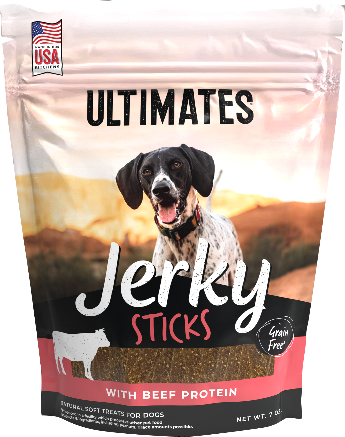 Ultimates Jerky Sticks Dog Treats Beef 7 oz 034846596281