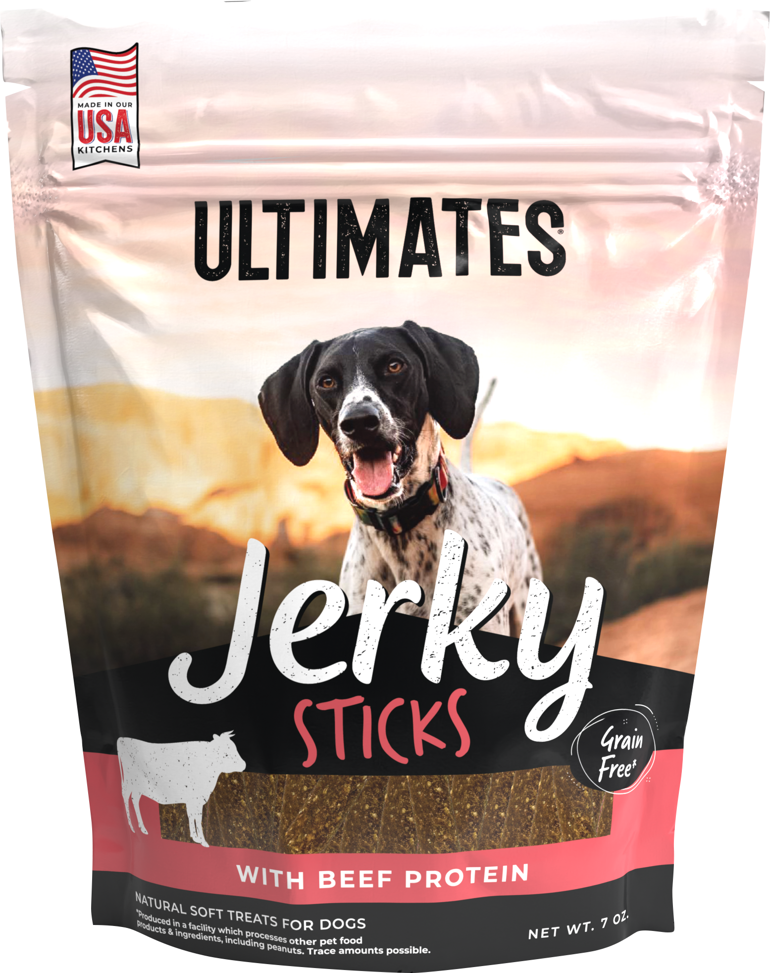 Ultimates Jerky Sticks Dog Treats Beef 7 oz 034846596281