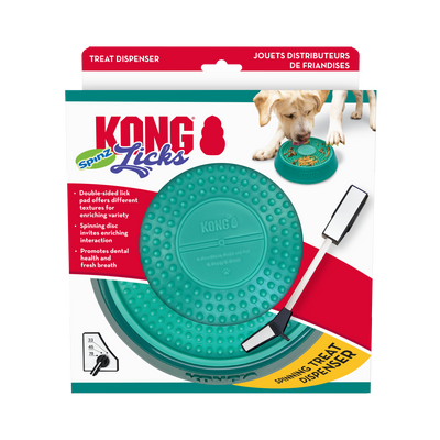 KONG Licks Spinz Treat Dispenser Large 035585503752