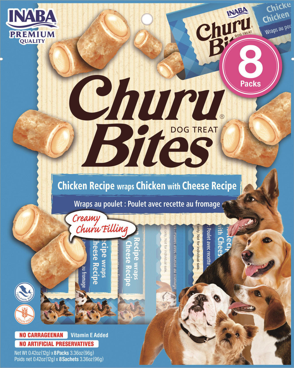 Inaba Churu Chicken Cheese Wrap Dog Treat 6 / 4.2 oz 10850006715586