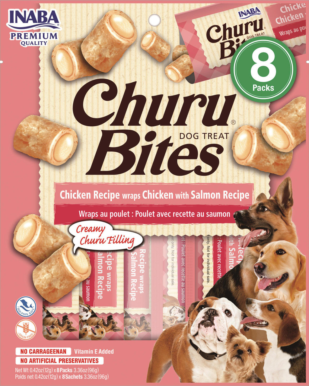 Inaba Churu Chicken Salmon Wrap Dog Treat 6 / 4.2 oz 10850006715562