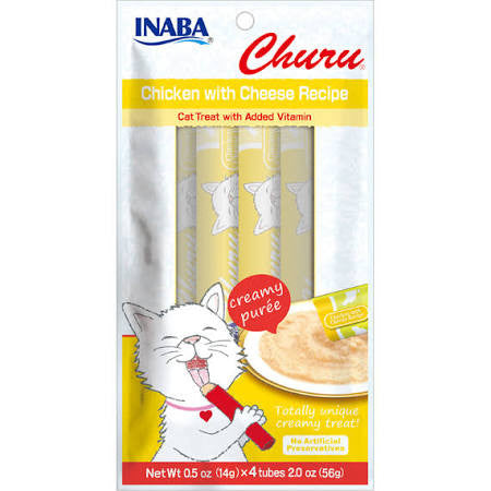 Inaba Churu Chicken with Cheese Recipe 4/2oz {L + 1} 859018 - Cat