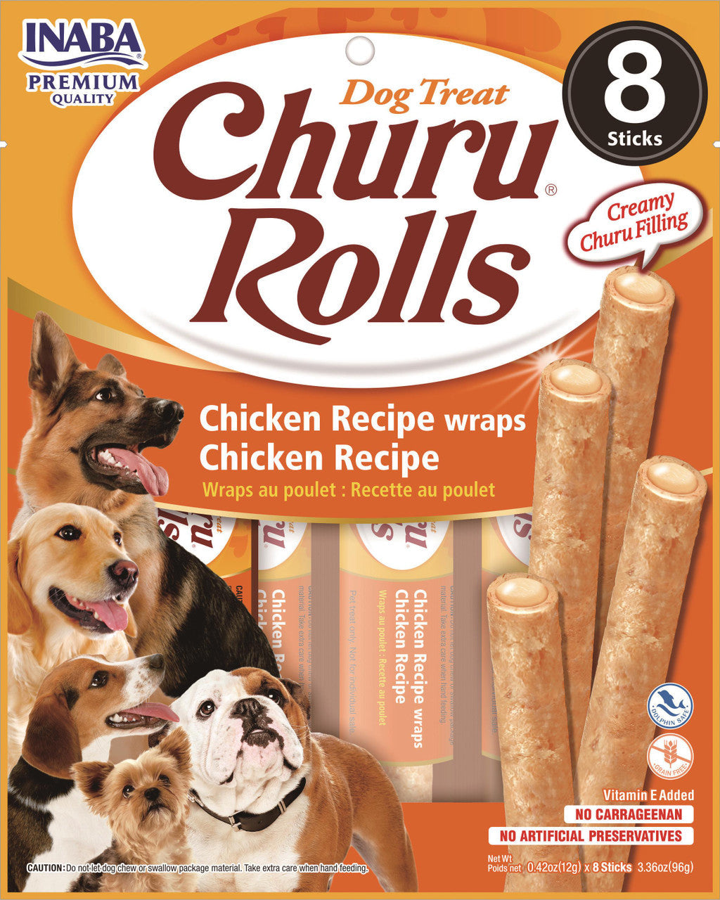 Inaba Churu Ckicken Roll Dog Treat 6 / 4.2 oz 10850006715579