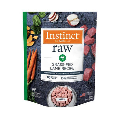 Instinct Frozen Raw Bites GF Grass - Fed Lamb Recipe Dog Food 5.4 lb SD - 5