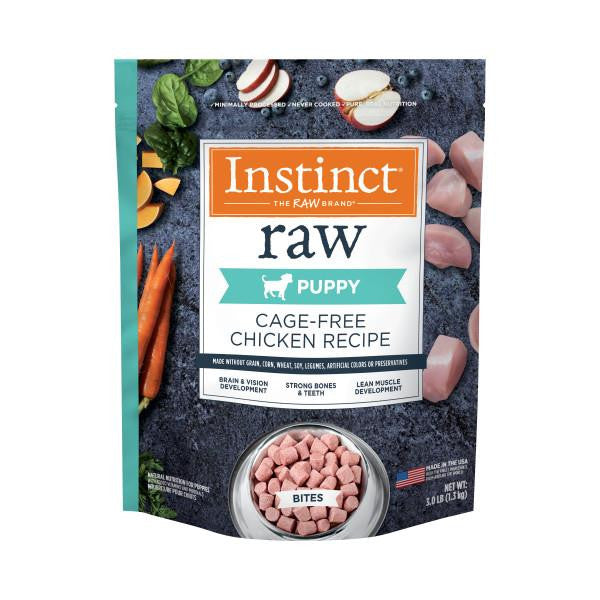 Instinct Frozen Raw Bites Puppy GF Cage-Free Chicken Recipe Dog Food 3 lb SD-5 769949630210